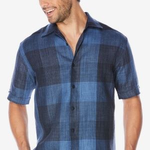 CUBAVERA MEN'S TROPICAL PLAID SHIRT SIZE XL
